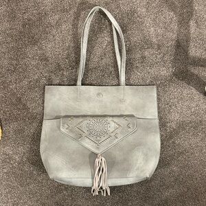 Elegant Blue Gray Tote Bag